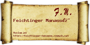 Feichtinger Manassé névjegykártya